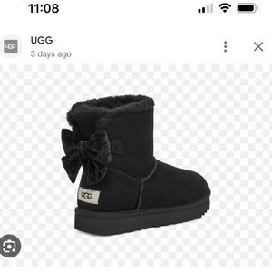 Ugg Mini Bailey Bow Crushed Velvet